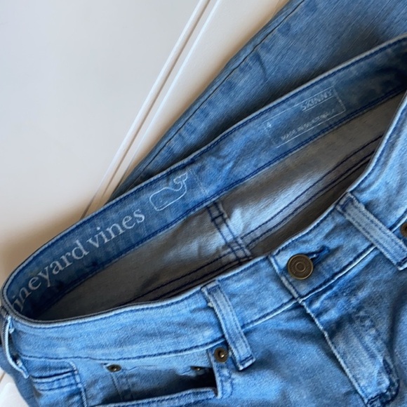 Vineyard Vines Furling Wash Raw Hem Skinny Denim Jeans Size 4 - Picture 7 of 8